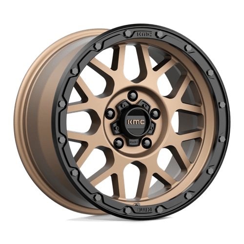 KMC KM535 GRENADE OFF-ROAD Matte Bronze Matte Black Lip 17x9 +18 5x127mm 71.5mm - Wheelwiz