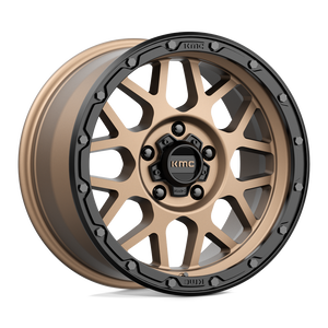 KMC KM535 GRENADE OFF-ROAD Matte Bronze Matte Black Lip 17x9 +18 5x127mm 71.5mm - WheelWiz