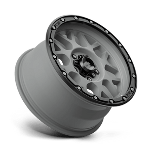 KMC KM535 GRENADE OFF-ROAD Matte Gray W/ Matte Black Lip 17x9 -12 5x127mm 78.1mm - Wheelwiz