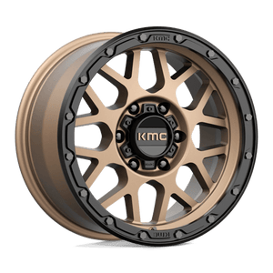 KMC KM535 GRENADE OFF-ROAD Matte Bronze Matte Black Lip 17x9 +18 6x135mm 87.1mm - WheelWiz