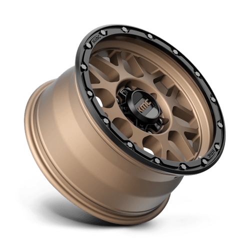 KMC KM535 GRENADE OFF-ROAD Matte Bronze W/ M-black Lip 17x9 +18 6x139.7mm 106.1mm - Wheelwiz