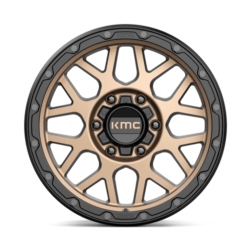 KMC KM535 GRENADE OFF-ROAD Matte Bronze W/ M-black Lip 17x9 +18 6x114.3mm 66.1mm - Wheelwiz
