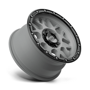 KMC KM535 GRENADE OFF-ROAD Matte Gray W/ Matte Black Lip 17x9 -12 6x135mm 87.1mm - Wheelwiz