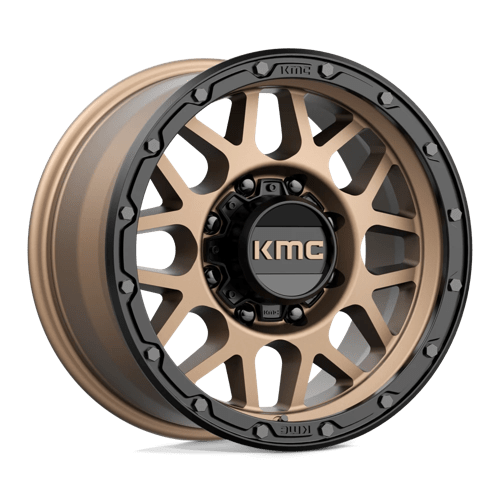 KMC KM535 GRENADE OFF-ROAD Matte Bronze Matte Black Lip 17x9 +18 8x165.1mm 125.1mm - WheelWiz