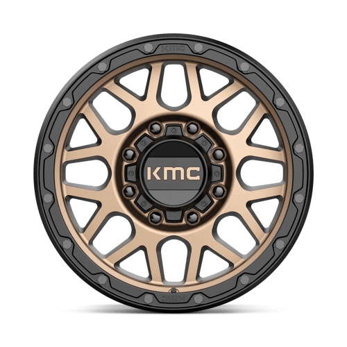 KMC KM535 GRENADE OFF-ROAD Matte Bronze Matte Black Lip 17x9 +18 8x180mm 124.2mm - WheelWiz