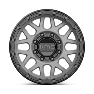 KMC KM535 GRENADE OFF-ROAD Matte Gray W/ Matte Black Lip 17x9 +18 8x165.1mm 125.1mm - Wheelwiz