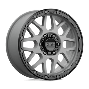 KMC KM535 GRENADE OFF-ROAD Matte Gray W/ Matte Black Lip 18x8.5 +35 6x139.7mm 106.1mm - Wheelwiz