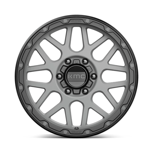 KMC KM535 GRENADE OFF-ROAD Matte Gray W/ Matte Black Lip 18x8.5 +35 6x139.7mm 106.1mm - Wheelwiz