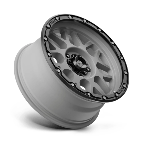 KMC KM535 GRENADE OFF-ROAD Matte Gray W/ Matte Black Lip 18x8.5 0 5x127mm 78.1mm - Wheelwiz