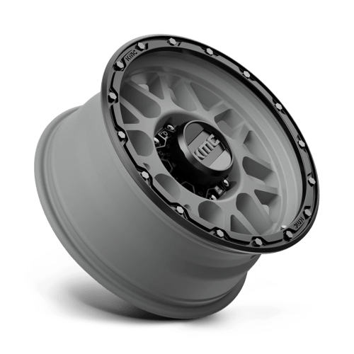 KMC KM535 GRENADE OFF-ROAD Matte Gray W/ Matte Black Lip 18x8.5 0 8x165.1mm 125.1mm - Wheelwiz