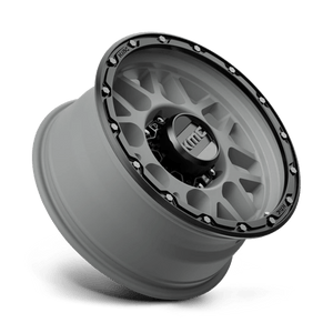 KMC KM535 GRENADE OFF-ROAD Matte Gray W/ Matte Black Lip 16x8 -6 8x165.1mm 125.1mm - Wheelwiz