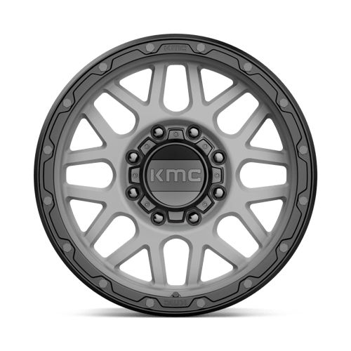 KMC KM535 GRENADE OFF-ROAD Matte Gray W/ Matte Black Lip 18x8.5 0 8x165.1mm 125.1mm - Wheelwiz