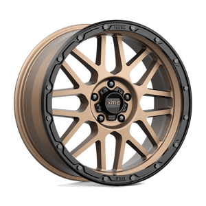 KMC KM535 GRENADE OFF-ROAD Matte Bronze W/ M-black Lip 20x9 +18 5x150mm 110.1mm - Wheelwiz