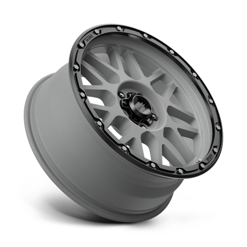KMC KM535 GRENADE OFF-ROAD Matte Gray W/ Matte Black Lip 20x9 +18 5x127mm 71.5mm - Wheelwiz