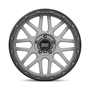 KMC KM535 GRENADE OFF-ROAD Matte Gray W/ Matte Black Lip 20x9 +18 5x127mm 71.5mm - Wheelwiz