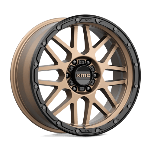 KMC KM535 GRENADE OFF-ROAD Matte Bronze W/ M-black Lip 20x9 +18 6x139.7mm 106.1mm - Wheelwiz