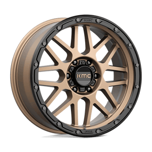 KMC KM535 GRENADE OFF-ROAD Matte Bronze W/ M-black Lip 20x9 +18 6x139.7mm 106.1mm - Wheelwiz