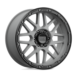 KMC KM535 GRENADE OFF-ROAD Matte Gray Matte Black Lip 20x9 +18 6x114.3mm 66.1mm - WheelWiz