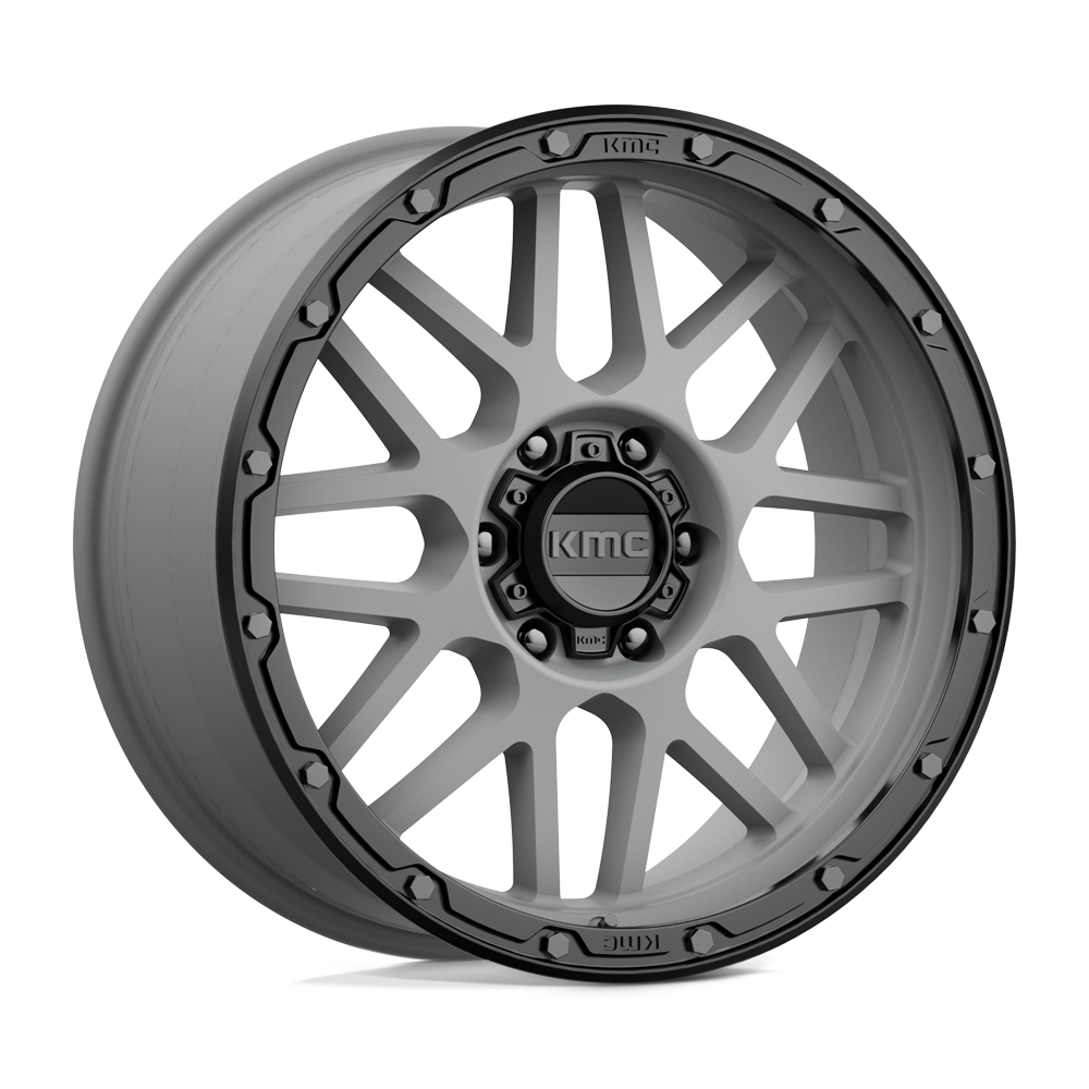 KMC KM535 GRENADE OFF-ROAD Matte Gray Matte Black Lip 20x9 +18 6x114.3mm 66.1mm - WheelWiz