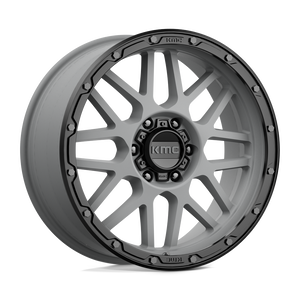 KMC KM535 GRENADE OFF-ROAD Matte Gray Matte Black Lip 20x9 +18 6x114.3mm 66.1mm - WheelWiz