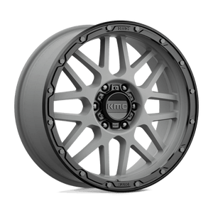 KMC KM535 GRENADE OFF-ROAD Matte Gray W/ Matte Black Lip 20x9 +18 6x135mm 87.1mm - Wheelwiz