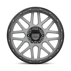 KMC KM535 GRENADE OFF-ROAD Matte Gray W/ Matte Black Lip 20x9 +18 6x139.7mm 106.1mm - Wheelwiz
