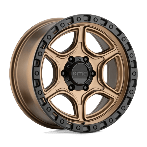 KMC KM539 PORTAL Satin Bronze W/ Satin Black Lp 18x8.5 +18 6x135mm 87.1mm - Wheelwiz