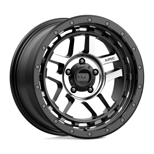 KMC KM540 RECON Satin Black Machined 18x8.5 0 5x127mm 78.1mm - Wheelwiz