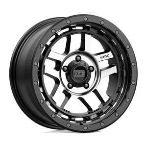 KMC KM540 RECON Satin Black Machined 18x8.5 0 5x127mm 78.1mm - Wheelwiz