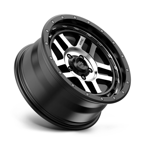KMC KM540 RECON Satin Black Machined 18x8.5 0 5x127mm 78.1mm - Wheelwiz