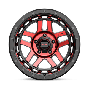 KMC KM540 RECON Gloss Black Mach W/ Red Tint 18x8.5 0 5x127mm 78.1mm - Wheelwiz