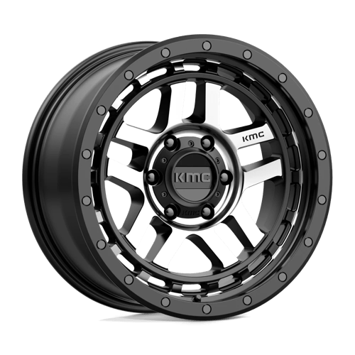 KMC KM540 RECON Satin Black Machined 18x8.5 0 6x120mm 66.9mm - Wheelwiz