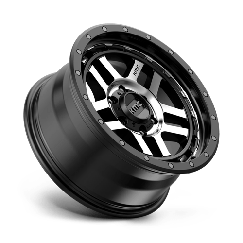 KMC KM540 RECON Satin Black Machined 18x8.5 0 6x120mm 66.9mm - Wheelwiz