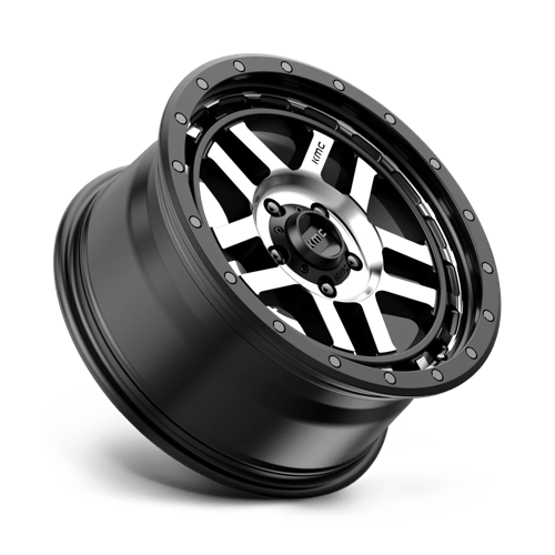 KMC KM540 RECON Satin Black Machined 17x9 -12 5x127mm 78.1mm - Wheelwiz