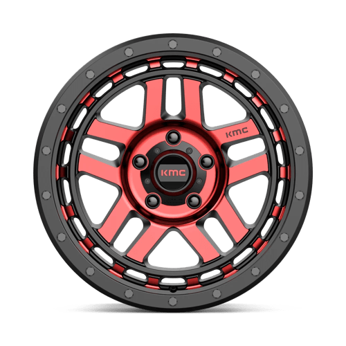 KMC KM540 RECON Gloss Black Mach W/ Red Tint 17x9 -12 5x127mm 78.1mm - Wheelwiz
