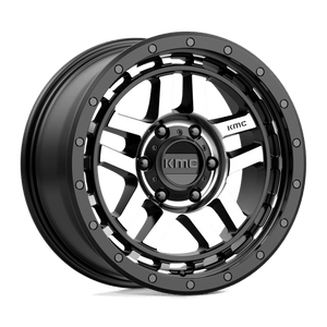 KMC KM540 RECON Satin Black Machined 18x8.5 +18 6x114.3mm 66.1mm - Wheelwiz