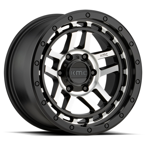 KMC KM540 RECON Satin Black Machined 18x8.5 +18 5x150mm 110.1mm - Wheelwiz