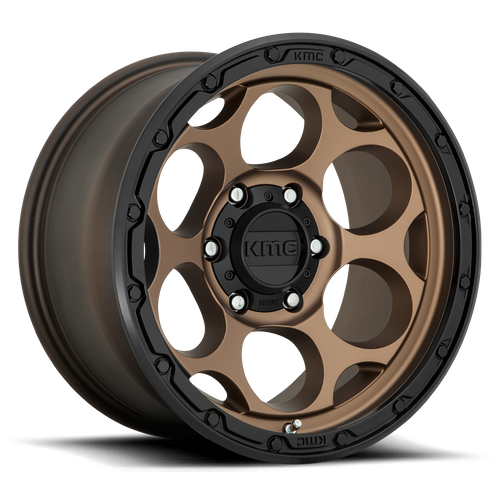 KMC KM541 DIRTY HARRY Matte Bronze W/ Black Lip 17x8.5 +18 5x127mm 71.5mm