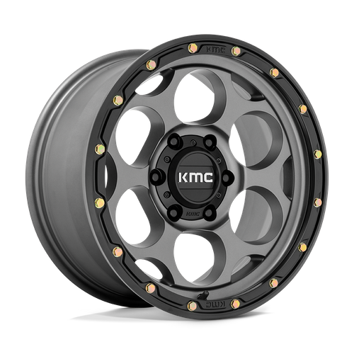 KMC KM541 DIRTY HARRY Satin Gray W/ Black Lip 17x8.5 0 8x170mm 125.1mm