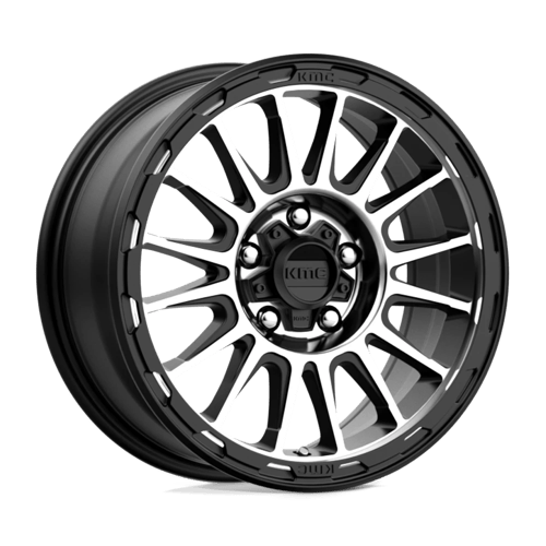 KMC KM542 IMPACT Satin Black Machined 16x7 +30 5x114.3mm 72.6mm - Wheelwiz