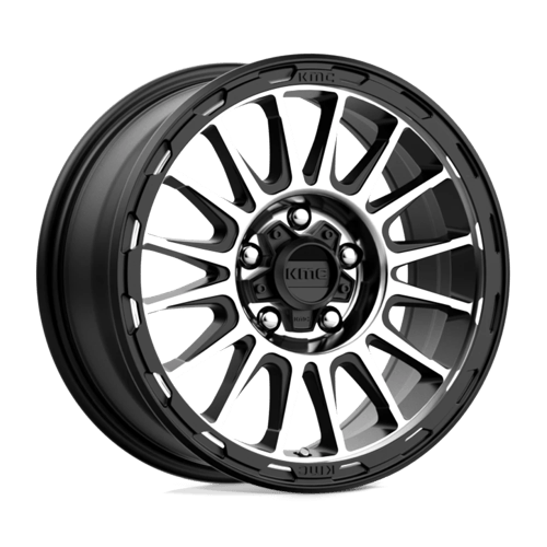 KMC KM542 IMPACT Satin Black Machined 17x8 +20 6x139.7mm 106.1mm - Wheelwiz