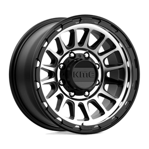 KMC KM542 IMPACT Satin Black Machined 17x8.5 0 8x165.1mm 125.1mm - Wheelwiz