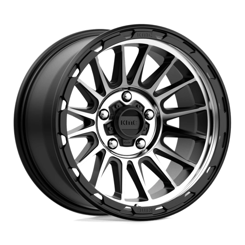 KMC KM542 IMPACT Satin Black Machined 17x9 -12 5x127mm 71.5mm - Wheelwiz