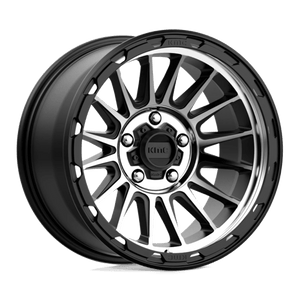 KMC KM542 IMPACT Satin Black Machined 17x9 -12 5x127mm 71.5mm - Wheelwiz
