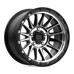 KMC KM542 IMPACT Satin Black Machined 17x8 +38 5x108mm 72.6mm