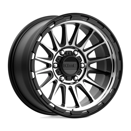 KMC KM542 IMPACT Satin Black Machined 17x9 +18 6x135mm 87.1mm