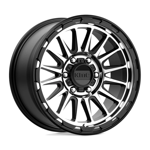KMC KM542 IMPACT Satin Black Machined 18x9 +18 6x114.3mm 66.1mm - Wheelwiz
