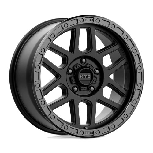 KMC KM544 MESA Satin Black With Gloss Black Lip 18x9 +18 5x127mm 71.5mm - WheelWiz