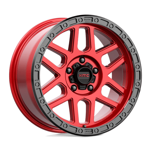 KMC KM544 MESA Candy Red W/ Black Lip 18x9 +25 5x150mm 110.1mm