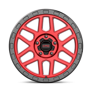 KMC KM544 MESA Candy Red W/ Black Lip 18x9 +25 5x150mm 110.1mm - Wheelwiz